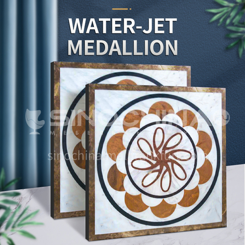Modern high-end design natural marble stone medallion W-JS3193